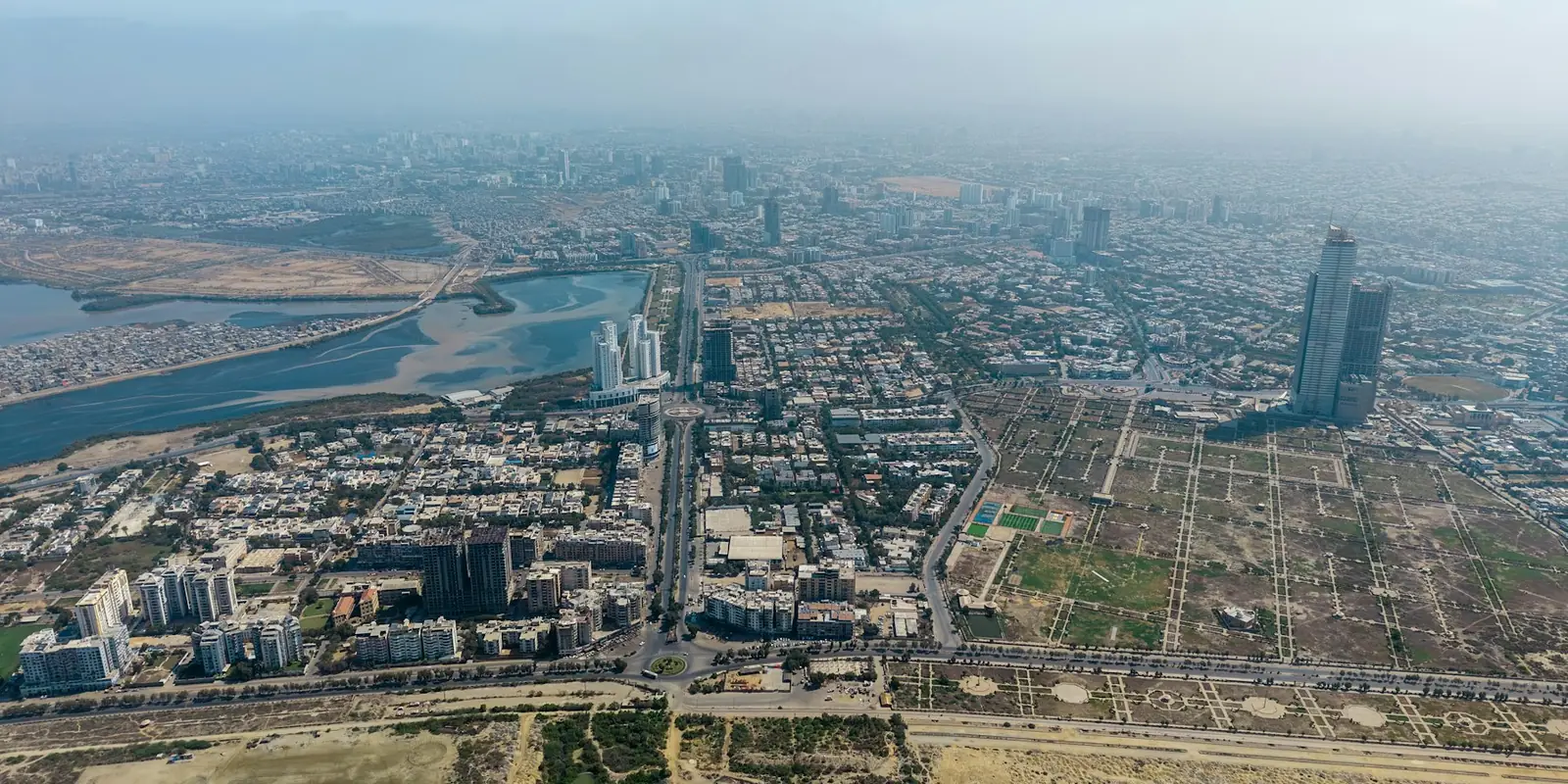 Aerial view of Karachi