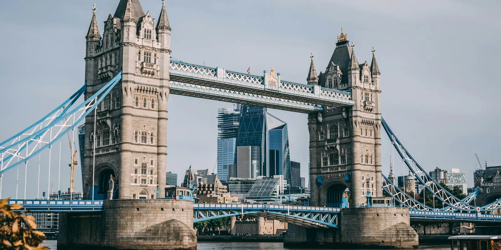 Tower Bridge and the London skyline, United Kingdom