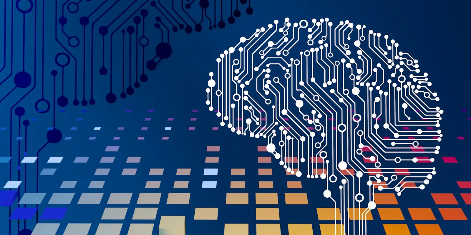 Circuit board artwork representing a custom AI model (AI Hallucination)