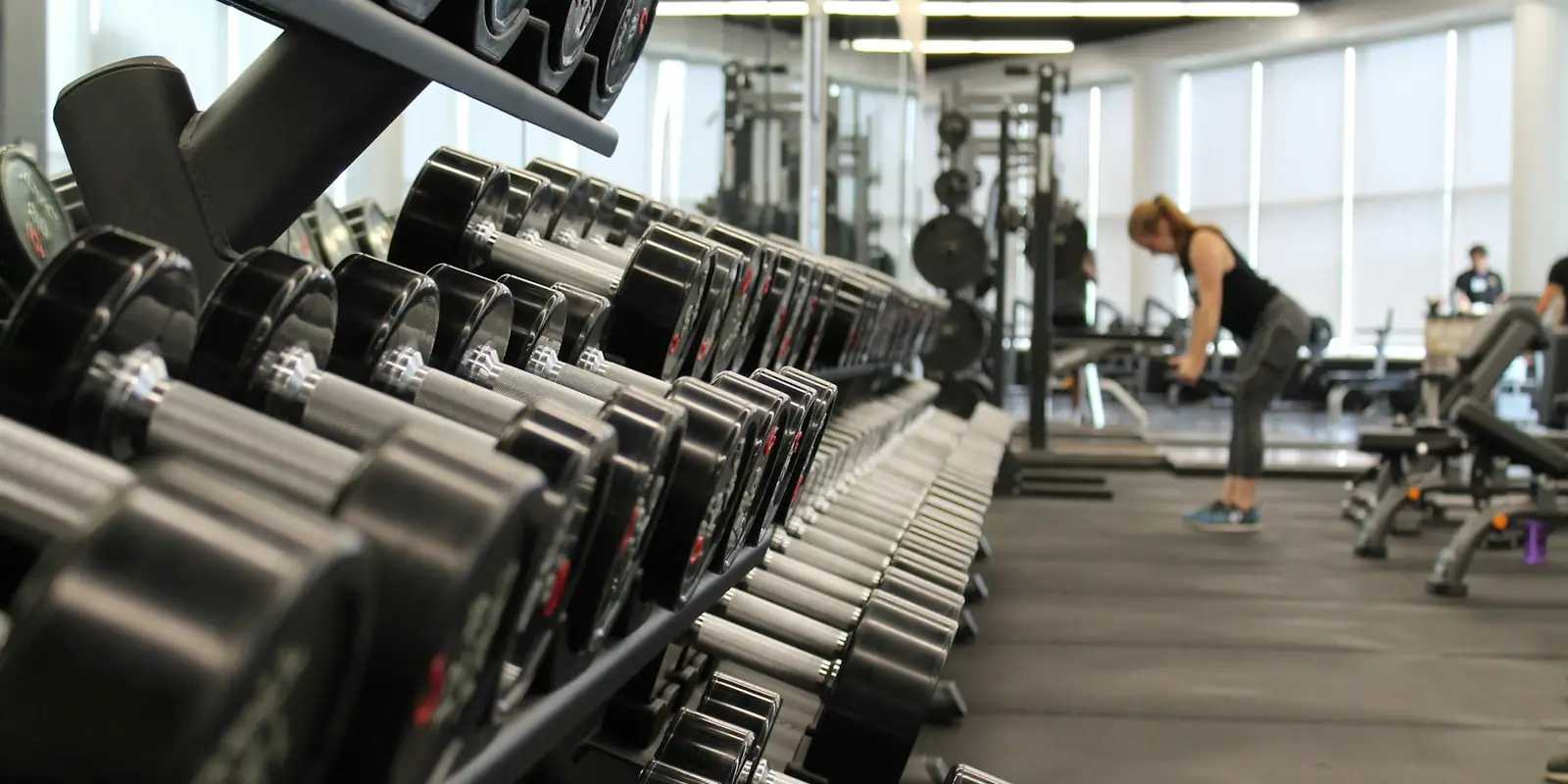 Gym floor with weights and fitness equipment, Karachi