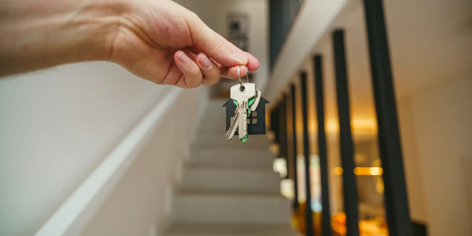 New homeowner holding house keys: Lead Generation
