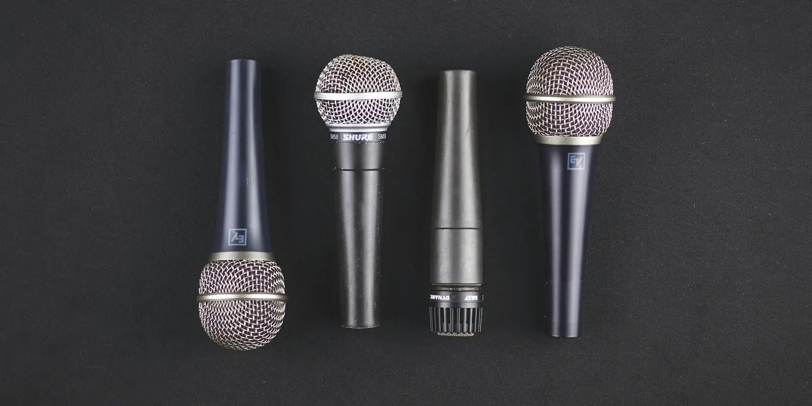 Press microphones ready for a media interview, USA