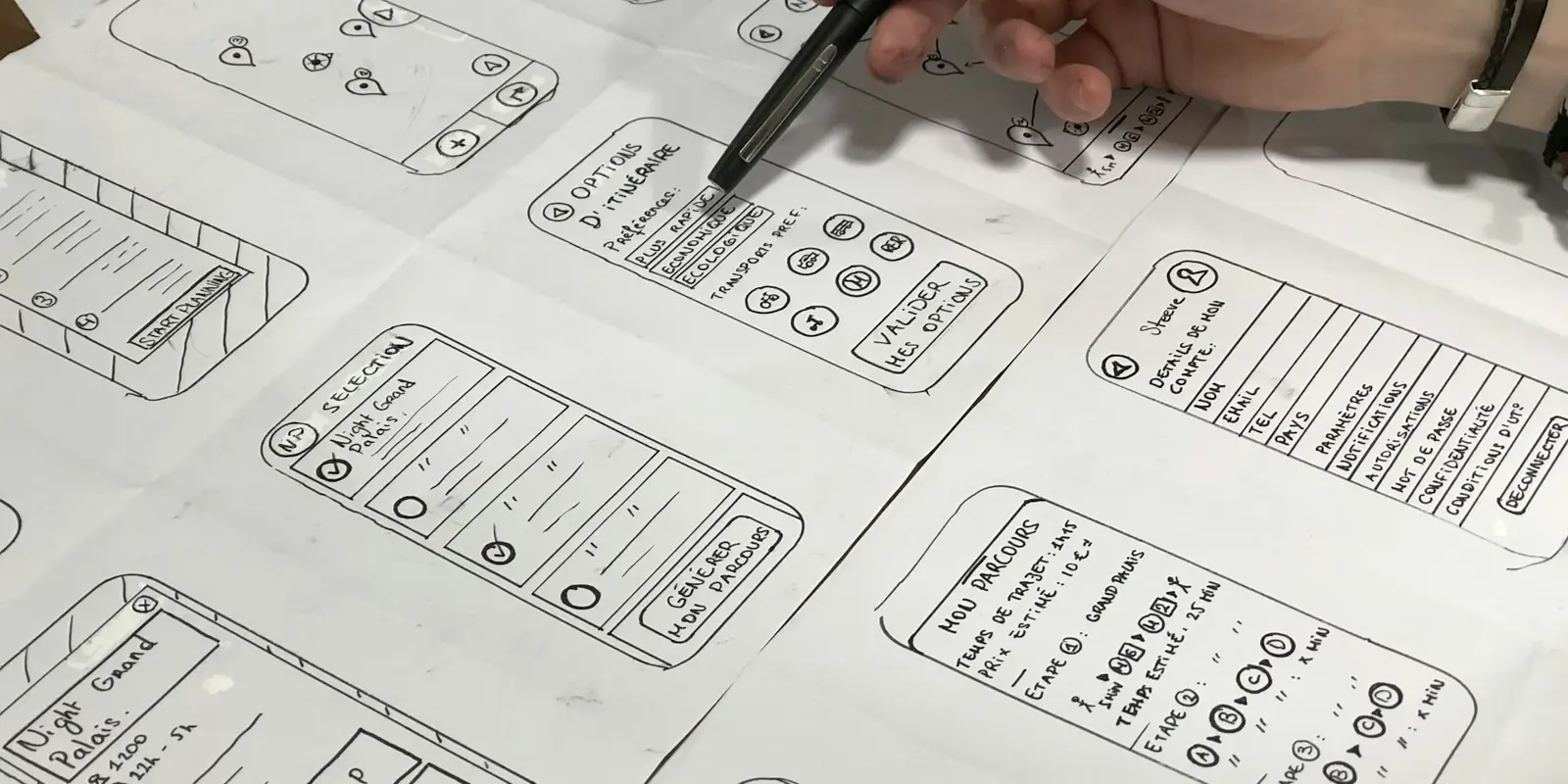 Designer sketching UI wireframes, Australia